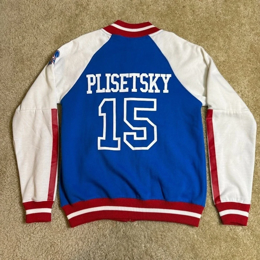 Yuri on Ice Plisetsky‎ 15 Men's Medium Blue Varsity Jacket Anime